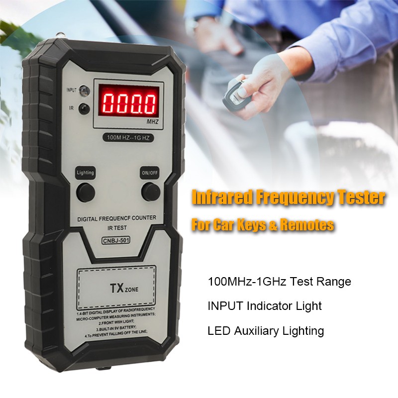Wireless Remote Frequency Tester IR Signal Checker with LED Light for Auto Keys