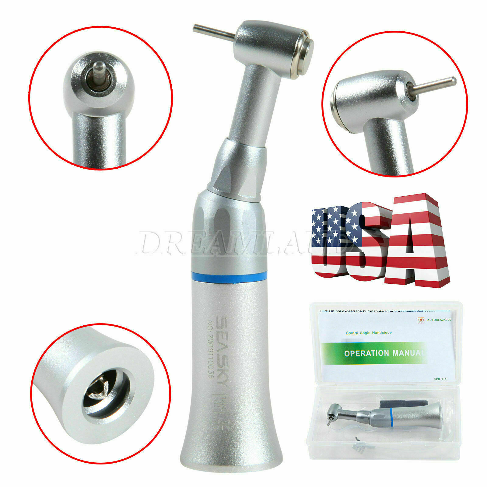 FG1.6mm Dental Low Speed Contra Angle Handpiece NSK Style Friction Grip