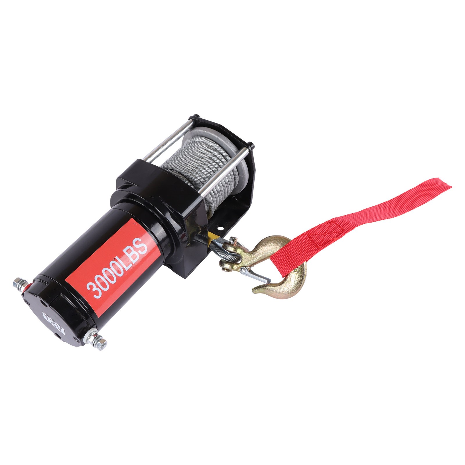 3000 lb Electric Winch 12VDC/1.3HP ATV Winch 3/16in*32ft Heavy Duty Steel Cable