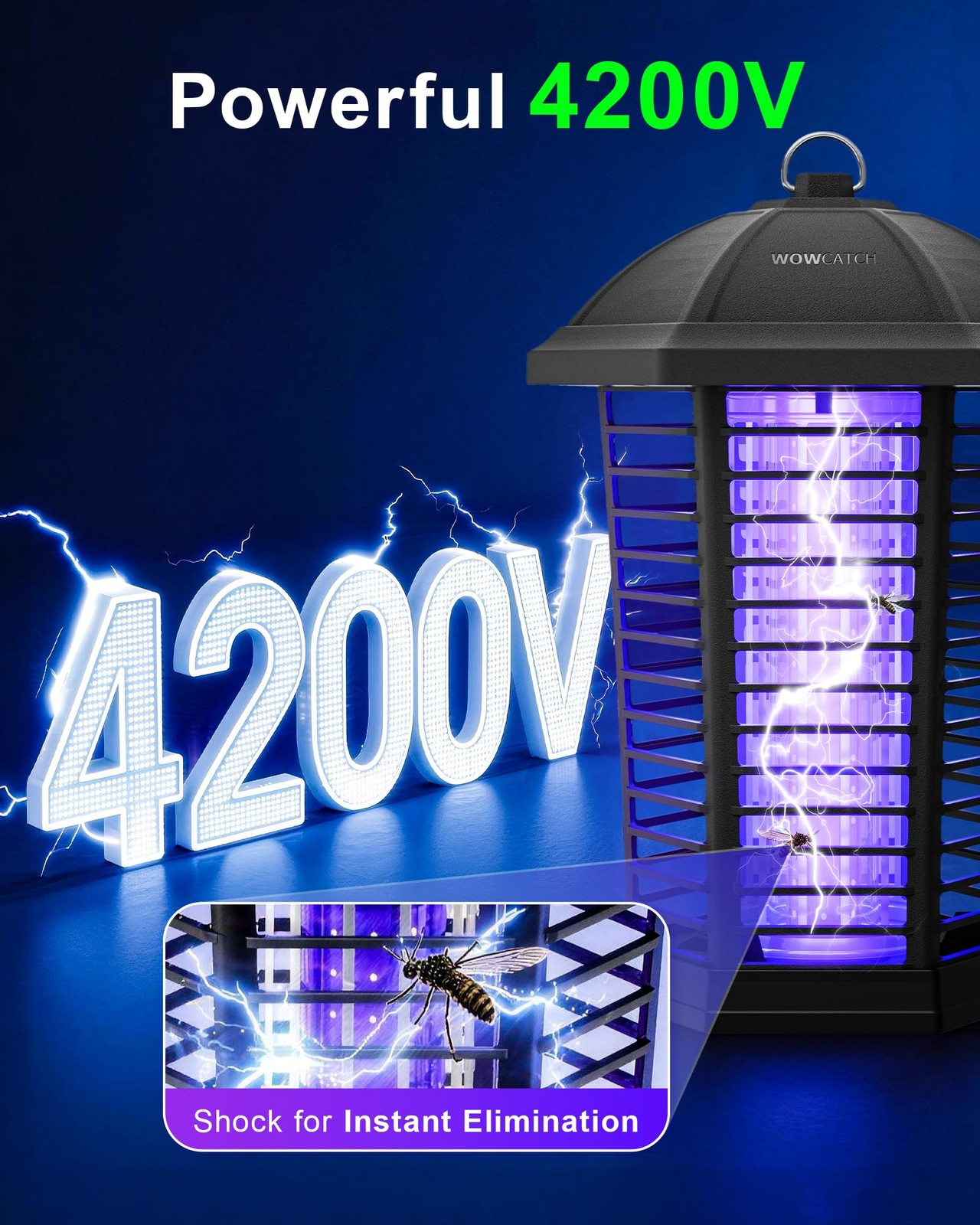 Wowcatch Upgraded Led Bug Zapper Outdoor Indoor Up To 50000 Hours Lifespan No