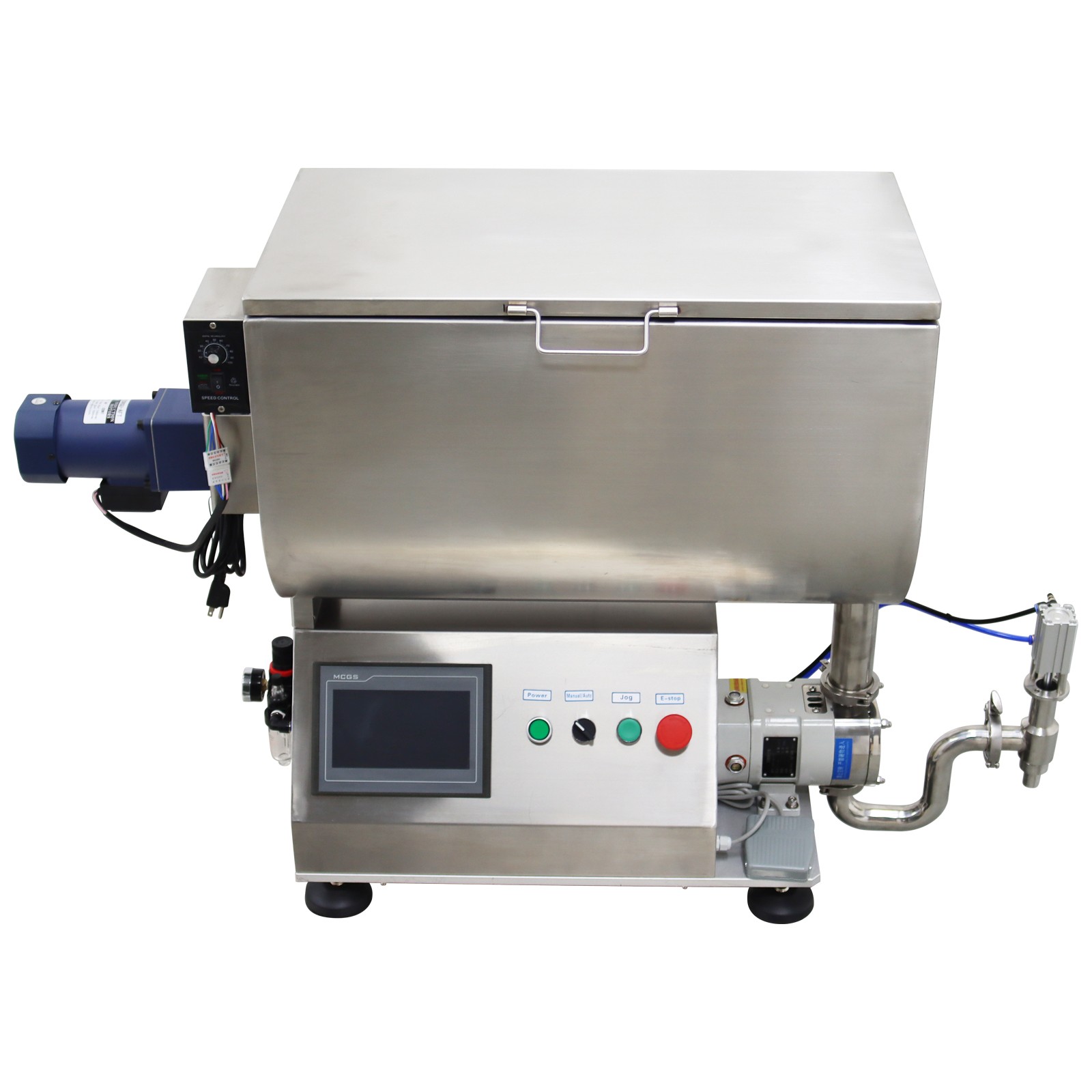 10-50000ml Rotary Pump Filling Machine Liquid Paste Filler 80L Mixing Hopper110V