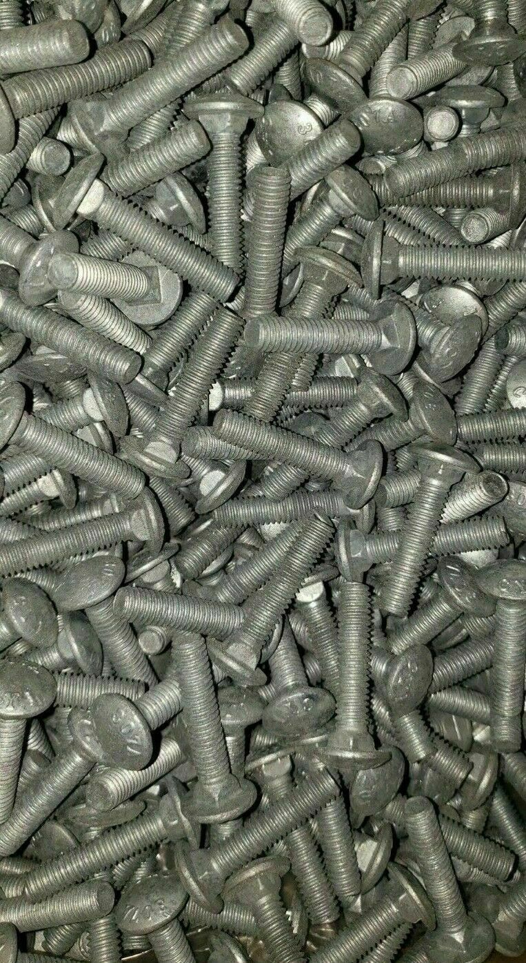 3/8″-16 X 8″ Carriage bolt Assembly With Hex Nuts & Flat Washers 50 Pieces