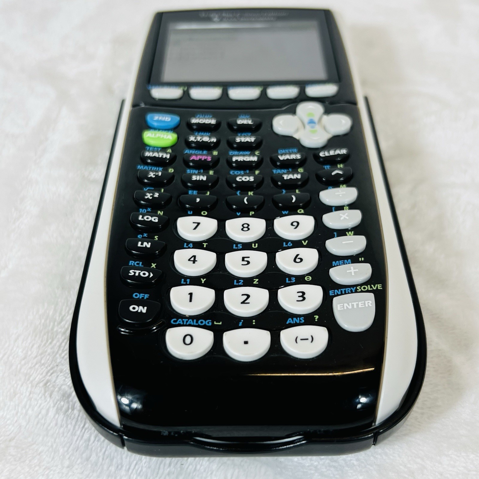 TI 84 Plus C Silver Edition Color Graphing Calculator + Charging Cable Tested