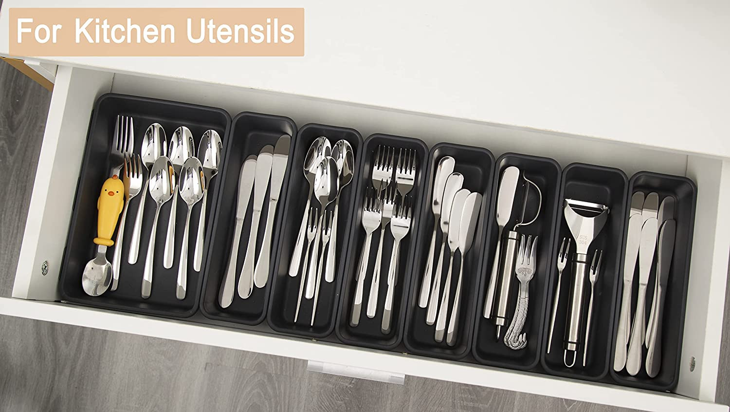 15 PCS Interlocking Desk Drawer Organizer Separator for Office,Bathroom,Kitch..