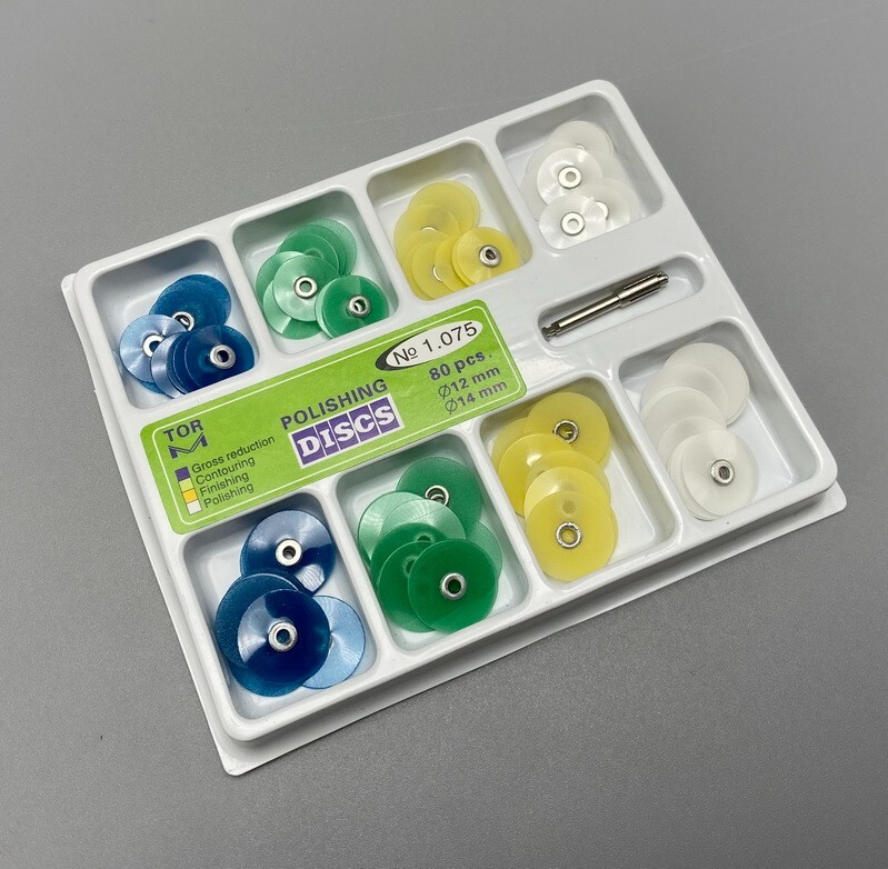 No.1.075 Dental Polishing Disc Gross Reduction Contouring Mandrel Stripes Set