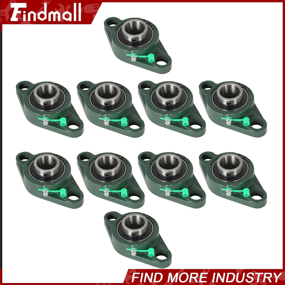 10 PCS UCFL205-16 Pillow Block Flange Bearing 1″ Bore 2 Bolt Solid Base