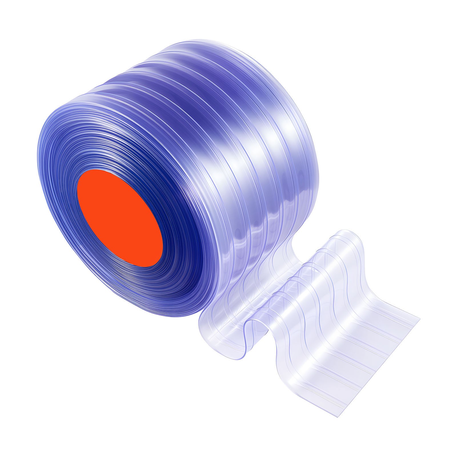 Uimoso PVC Ribbed Strip Curtain Roll, 101 ft x 12 in, Durable Plastic Door Cover