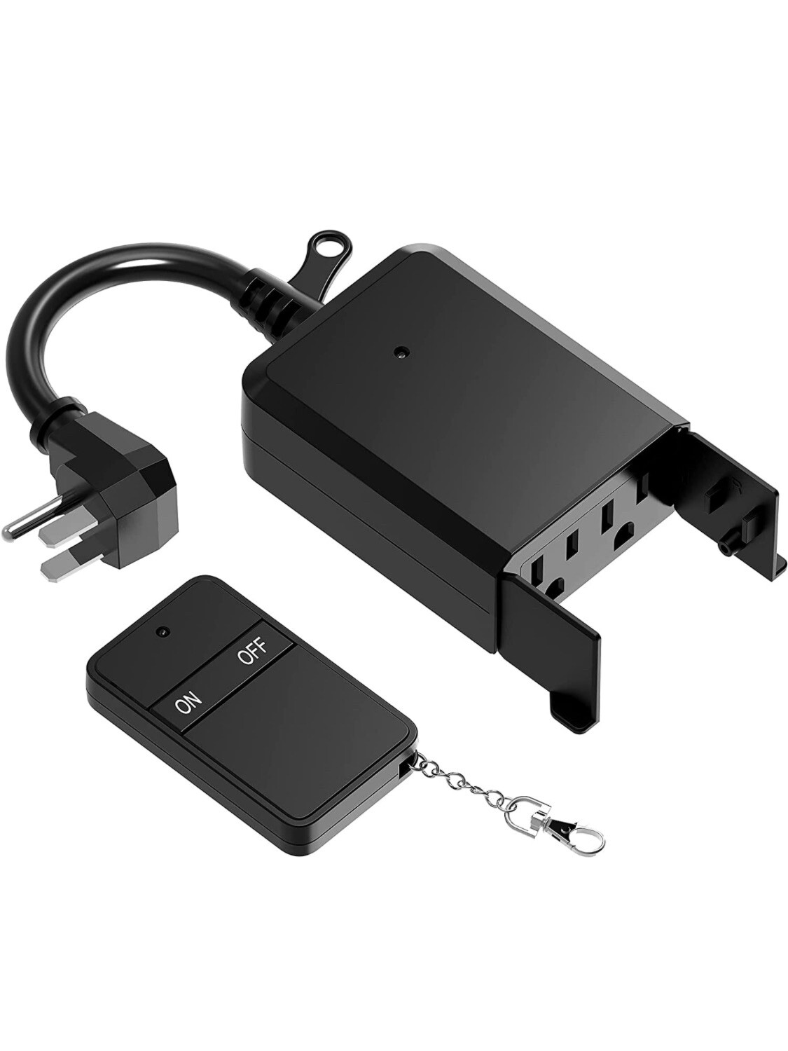 ZESEN Outdoor Remote Light Sensor Timer Heavy Duty Plug in Switch 80 Ft Read