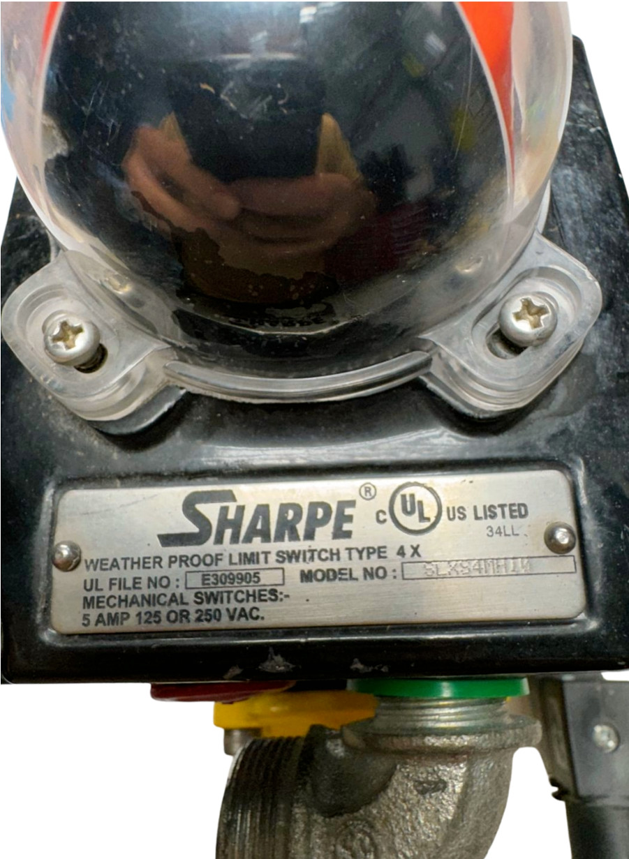 Sharpe SPNII075 Actuator w/SLXS4MH10 WT Limit Switch Indicator & 7019-9DB Coil