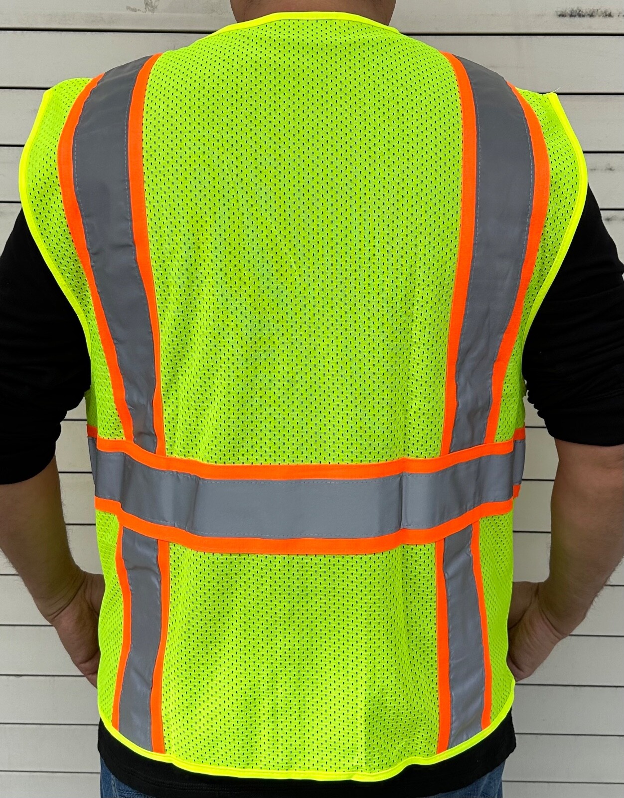4 Pockets Yellow Mesh High Visibility Safety Vest, ANSI/ ISEA 107-2010 #806-LM