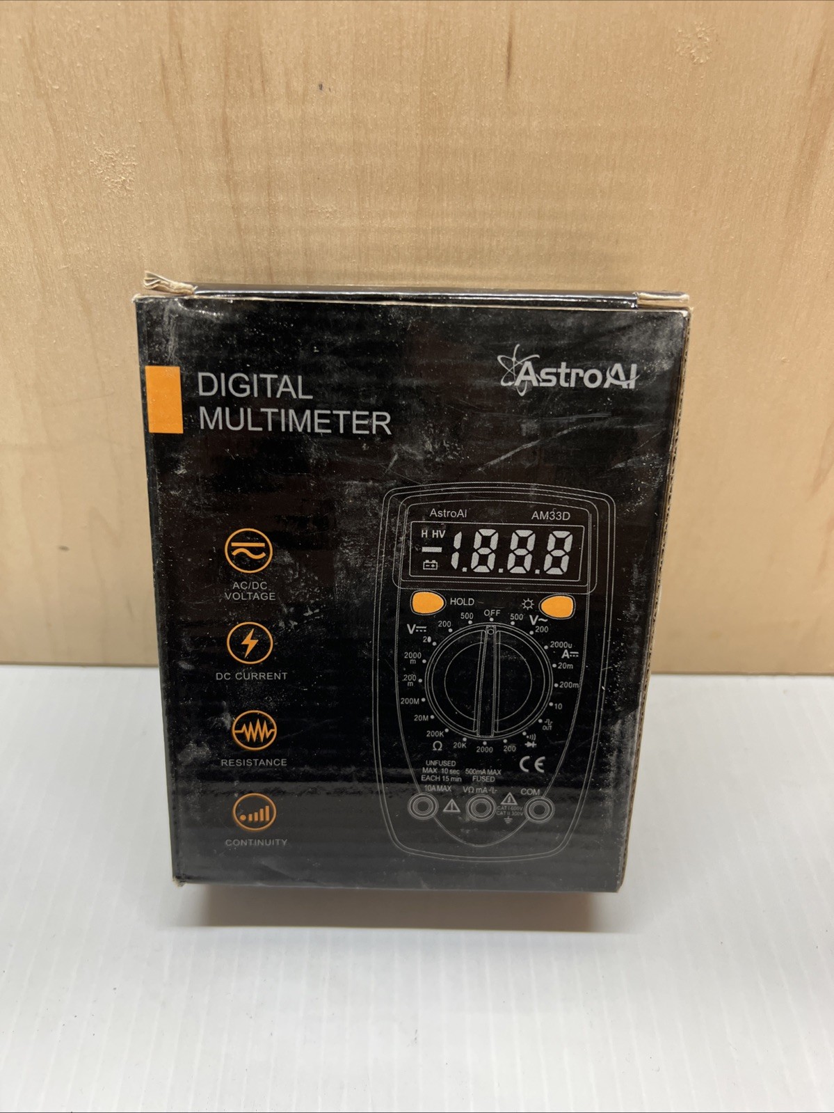 AstroAI Digital Multimeter AM33D Tester with Auto Range Voltage and Current