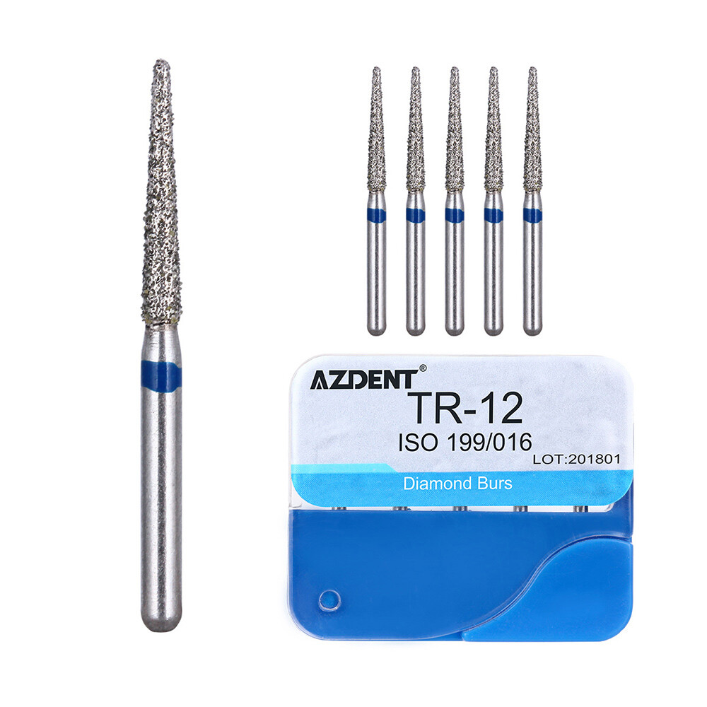 100Pcs Dental Diamond Burs for High Speed Handpiece Medium Friction Grip 20Types