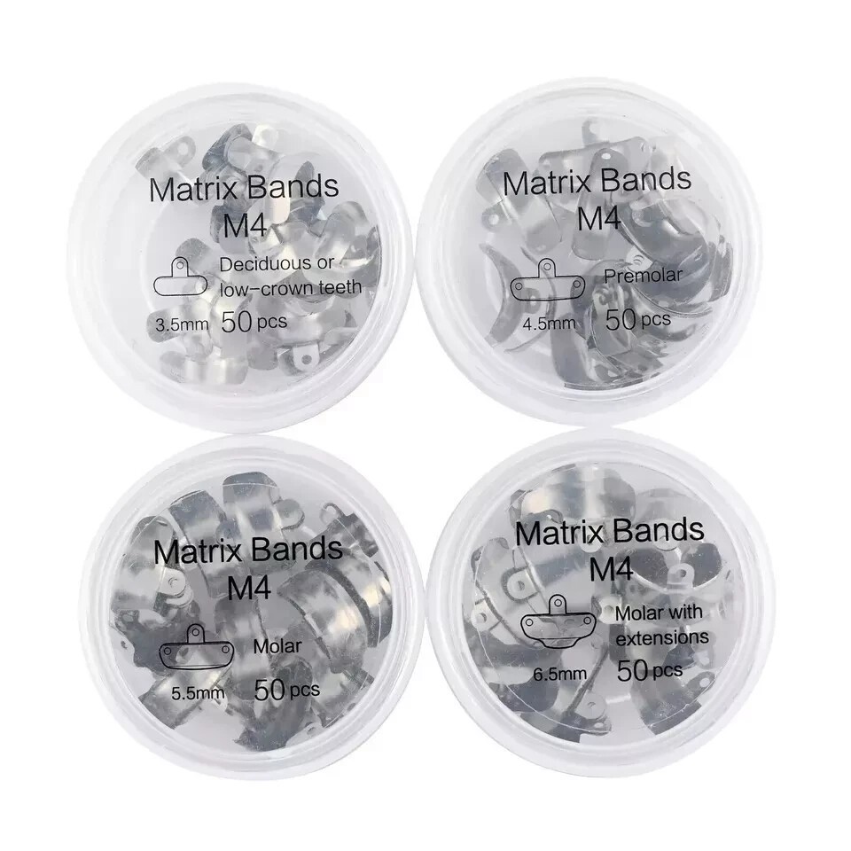 Dental Metal Matrices Sectional Molar Matrix Refill Soft Band 50 Pcs/Pack