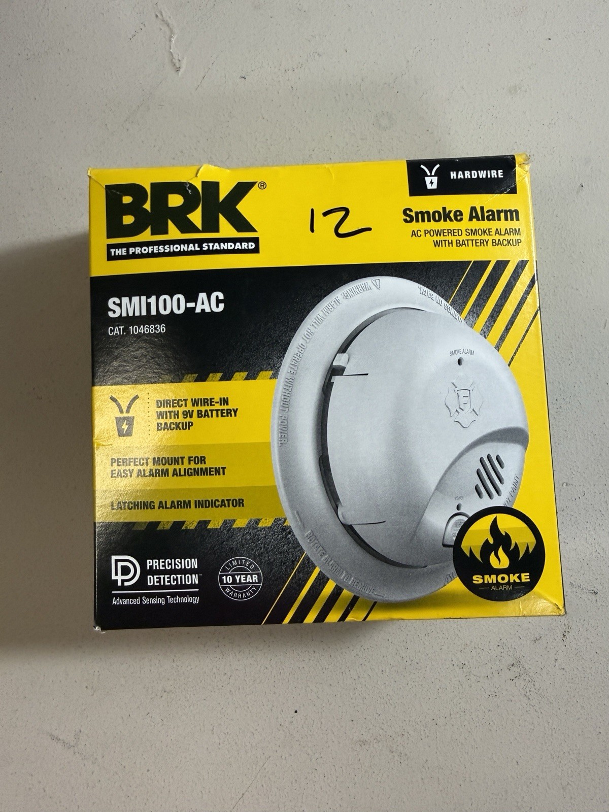 NEW BRK FIRST ALERT SMI100-AC HARDWIRE BATTERY BACK UP SMOKE DETECTOR ALARM