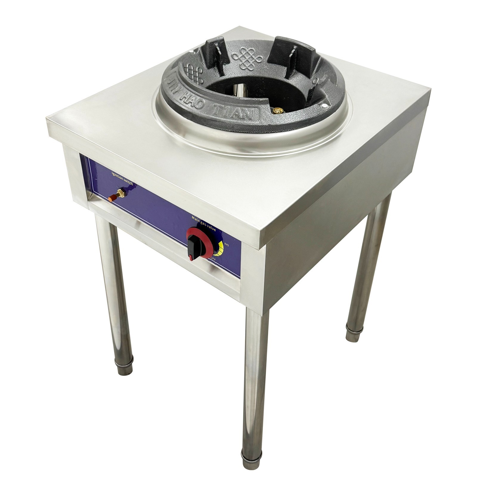 OPEN BOX 10″ LPG Commercial Wok Stove 45000BTU High Pressure Cast Iron Burner