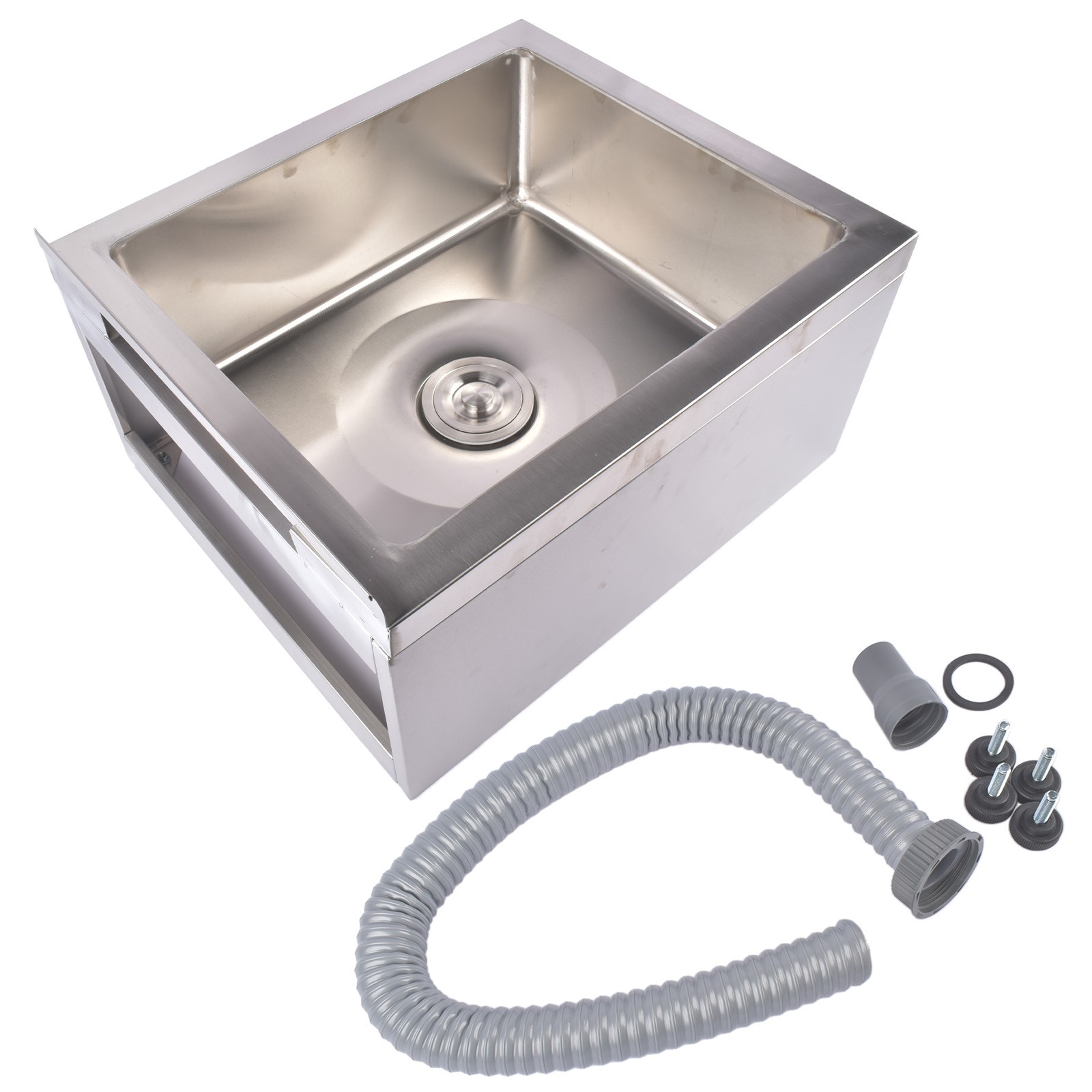 Stainless Steel Floor Mop Sink -22x19x12″ / 24x24x13″ Commercial Mop Sink Silver