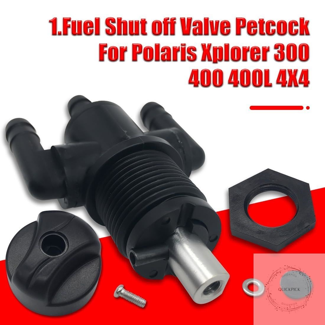 3-Way Fuel Shut off Valve Petcock For Polaris Xplorer 300 400 400L 4X4 Magnum