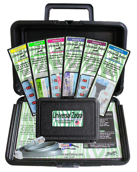 Zebra Instruments UZPLUS Universal Zebra ECM Motor Tester & Adapters