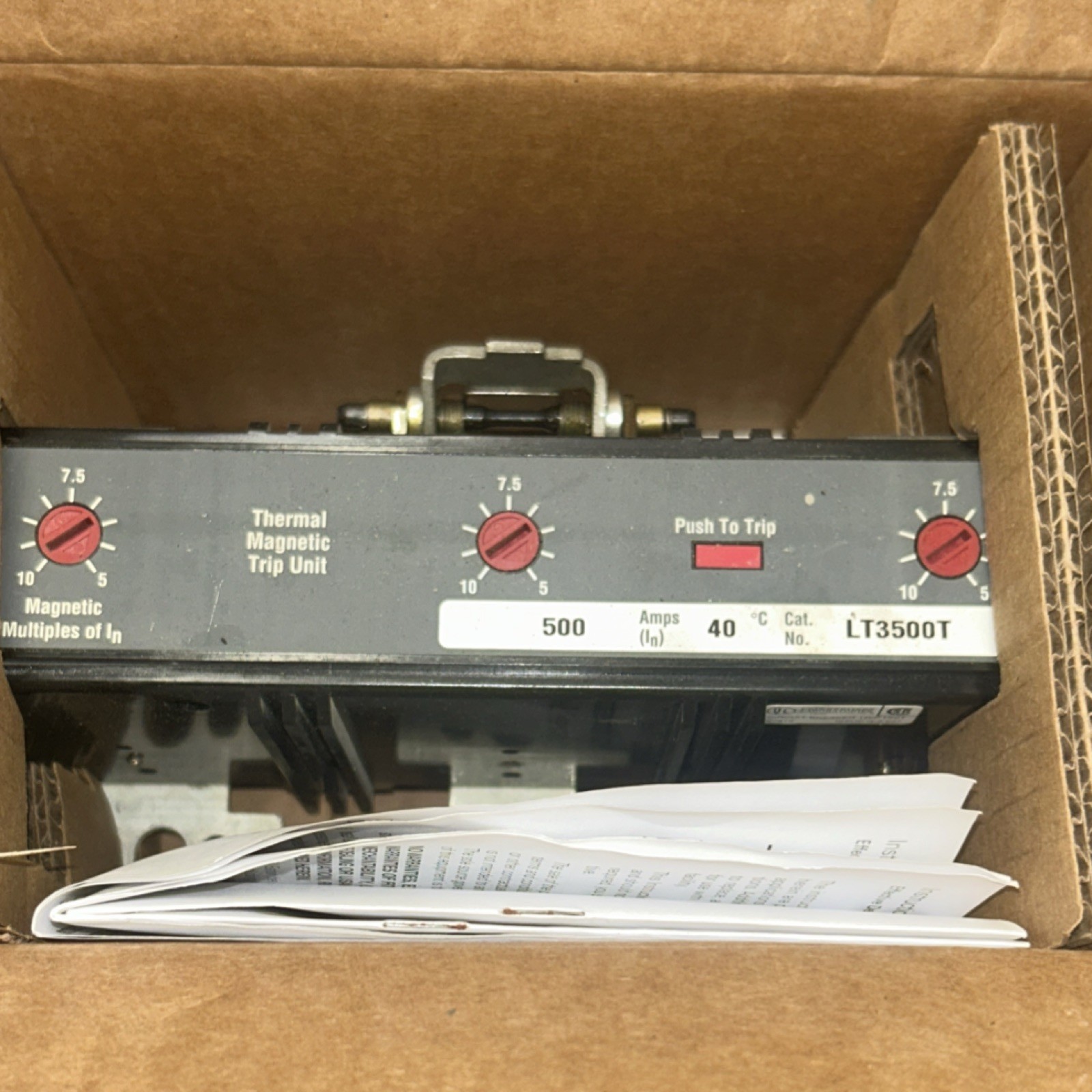 Eaton LT3500T Thermal Magnetic Circuit Breaker 500amp 250VDC 3P