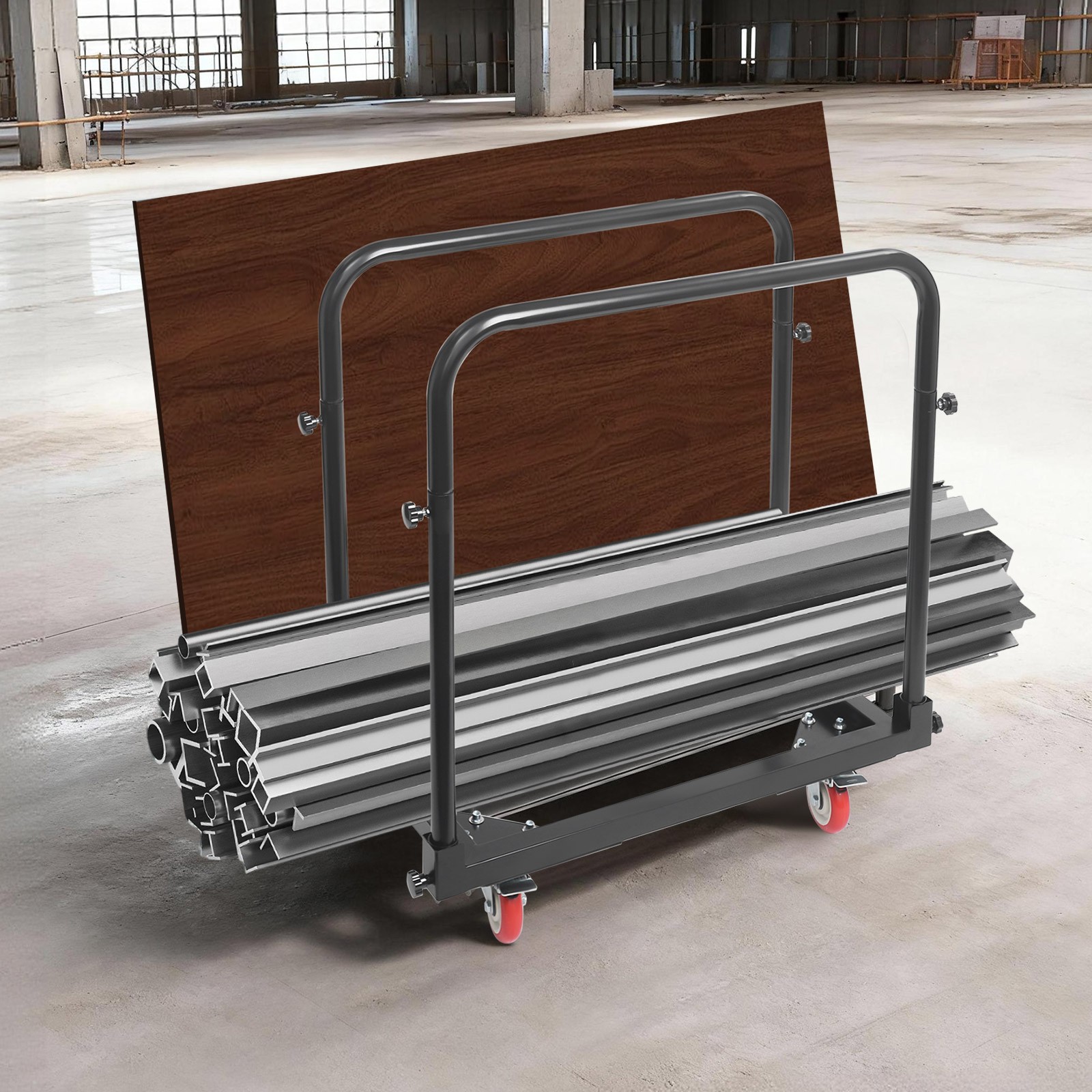 635kg/1400lbs Panel Cart Heavy Duty Panel Cart Q235 Steel Panel Truck 31*28*35in