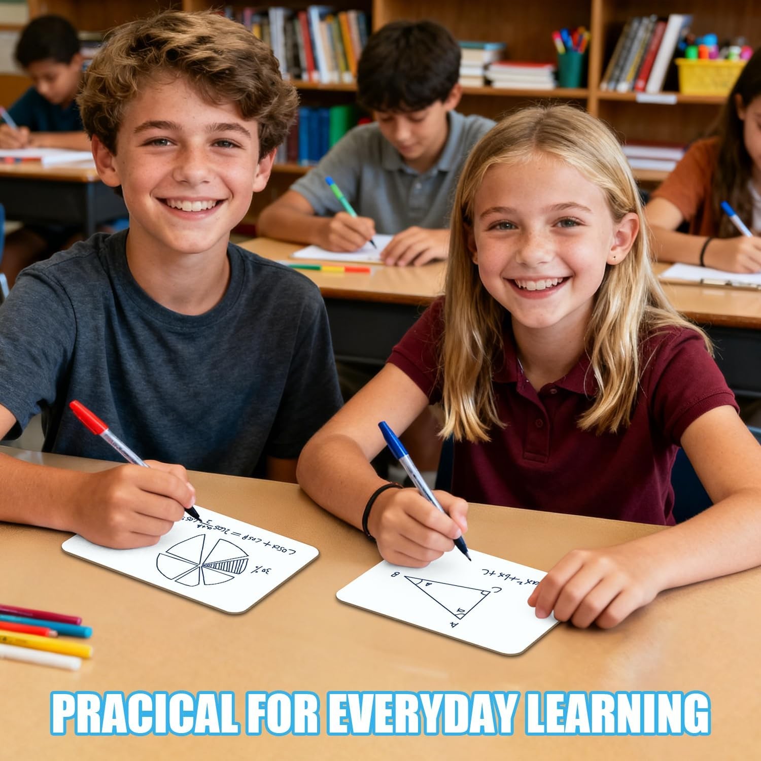 6-Pack Small Whiteboard Dry Erase Boards, 5″x7″ Mini Lapboards for Students &