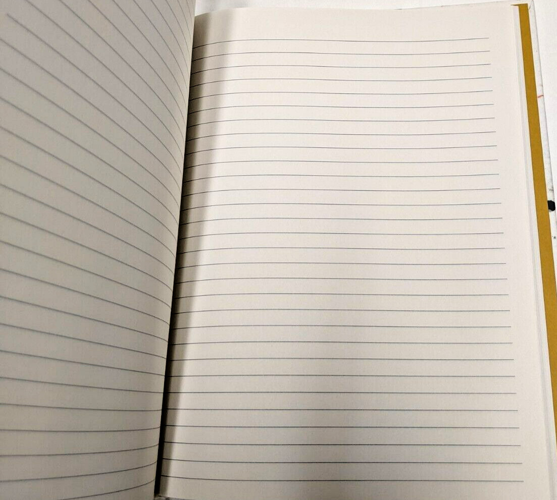 Vintage Anything Book Journal Blank Unused Lined White Floral Hard Cover 8.5×11