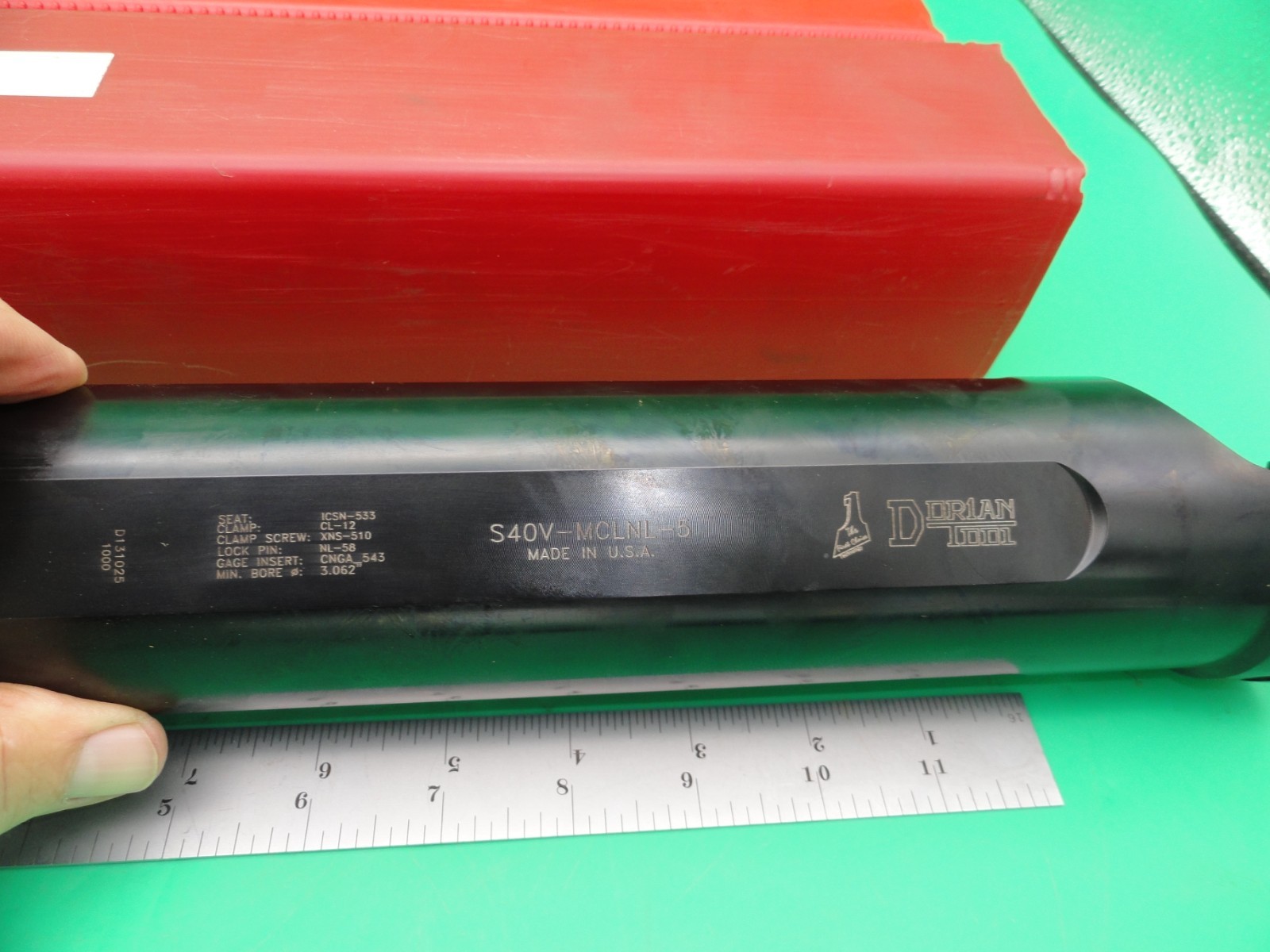 Indexable Boring Bar: S40V-MCLNR-5, 3.0620″ Min Bore, Right Hand, 5.000 deg Lead