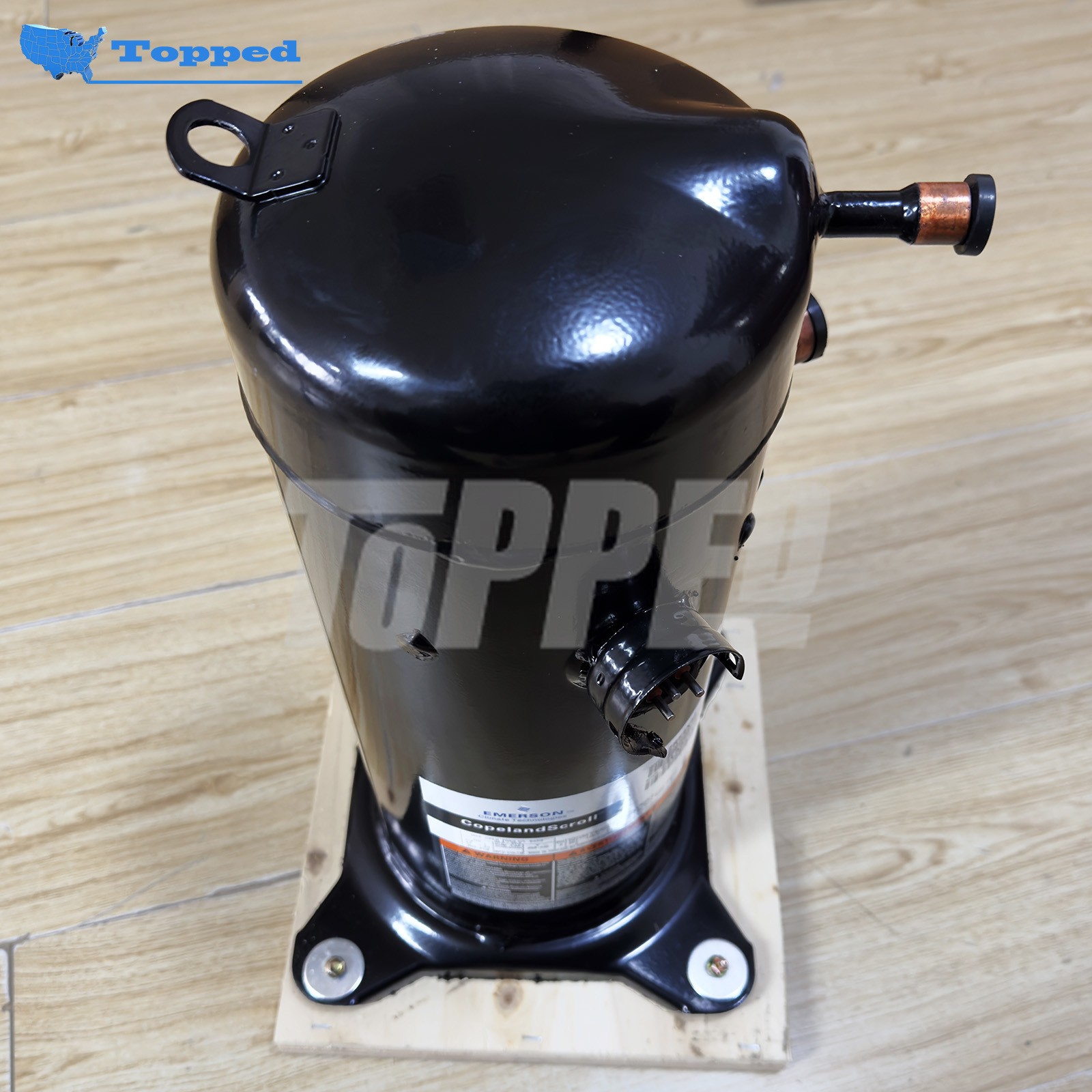 New Scroll Compressor 208-230V 3PH 4.5 Tons R-22 for Copeland ZR54K5E-PFV-800
