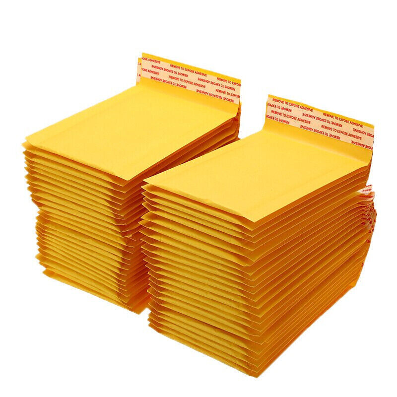 50 Pack #0 6.5×10 inch Kraft Bubble Envelopes Padded Seal Shipping Bag Mailers