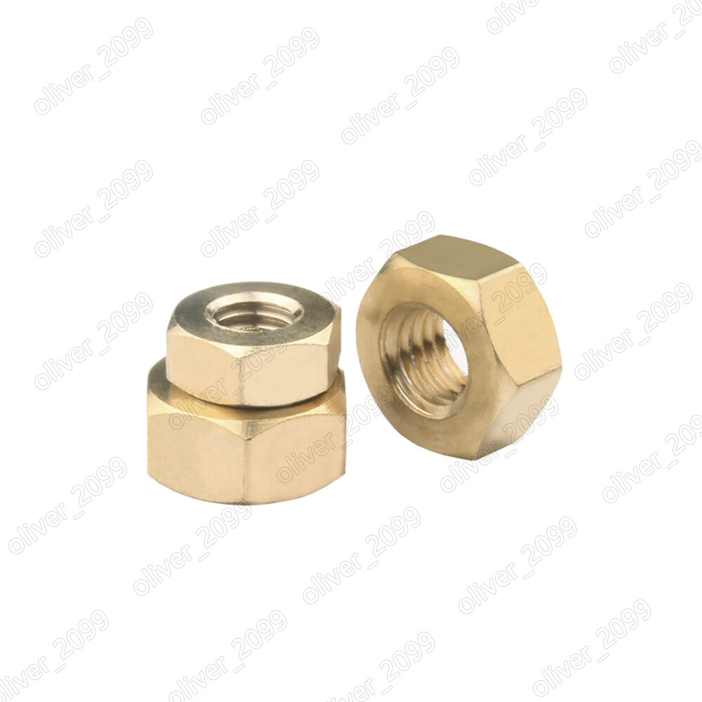 Brass DIN934 Hexagon Nuts Hex Nut M1.6 M2 M3 M4 M5 M6 M8 M10 M12 M14 M16 M18 M20