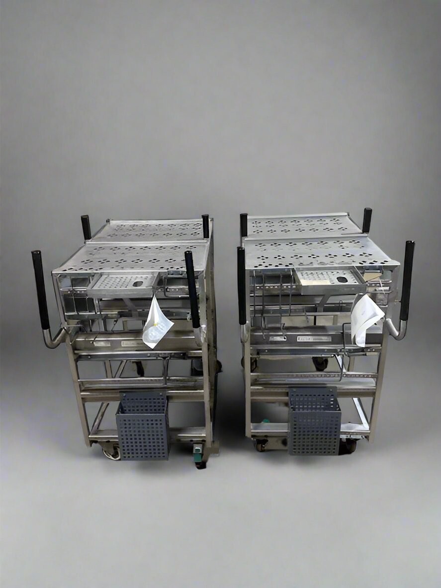 **LOT OF 2** WIN HOLT COMMERCIAL ONLINE ORDER PICKING WORK STATION CART