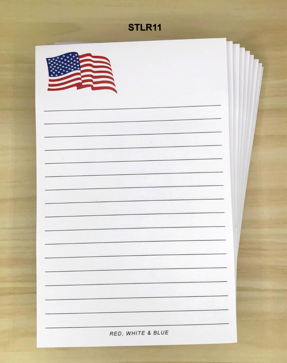5 1/2″ x 8 1/2″ Note Pads – Ruled » American Flag» 10 Pads of 50