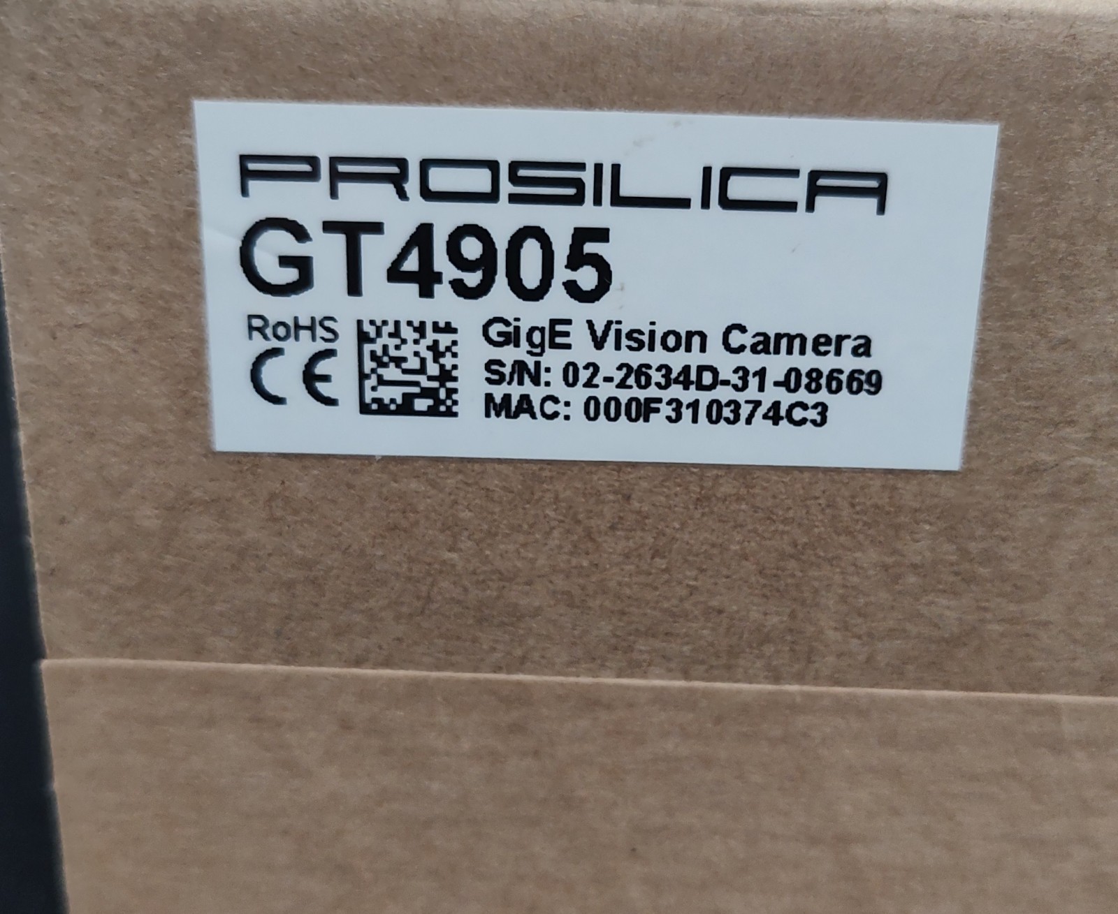 AVT PROSILICA Black and white CCD industrial camera GT4905