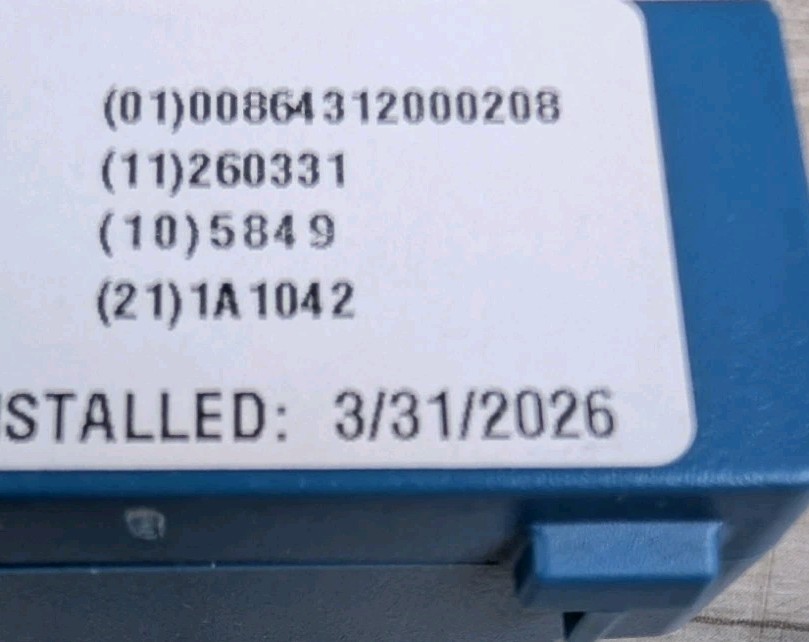 AED Battery Exchange 9V M5070-ABE MFGR Date: 03/31/2026