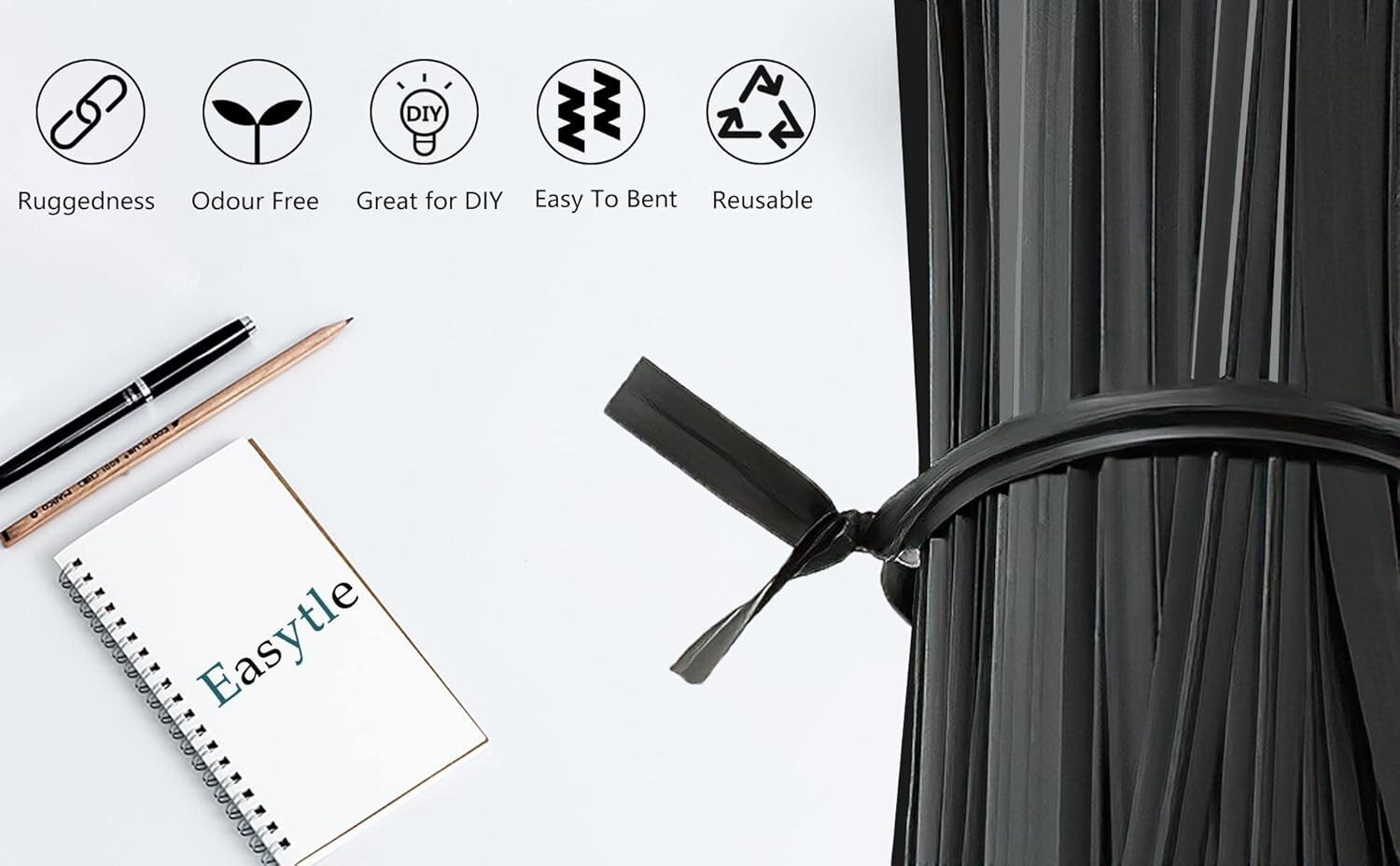 400 Pcs Twist Ties for Bags 5″ Cable Ties Bag Twist Ties for Cord Twist Bread
