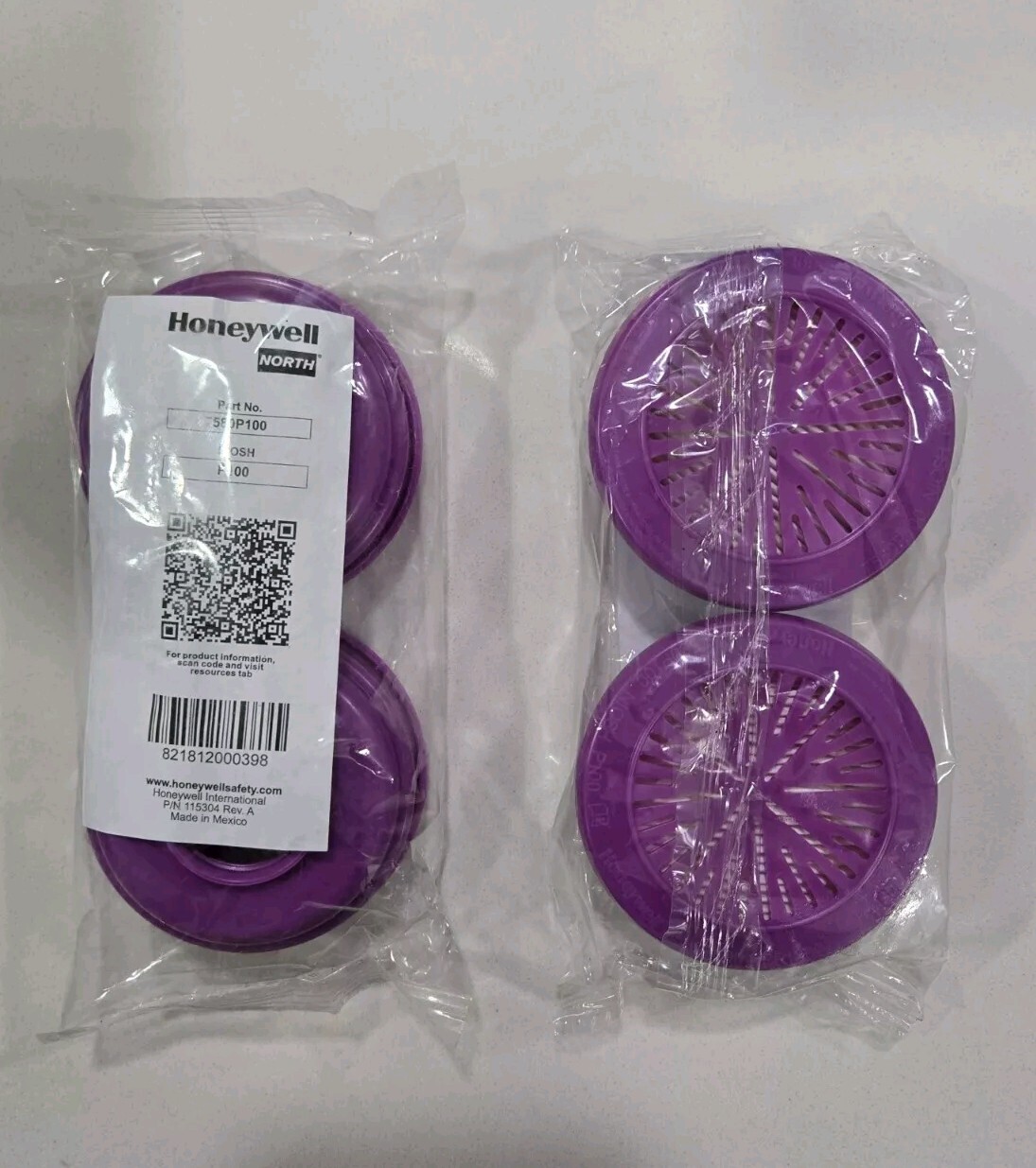 North By HONEYWELL 7580 P100 Particulate Prefilters (2 packs 4 Pcs )