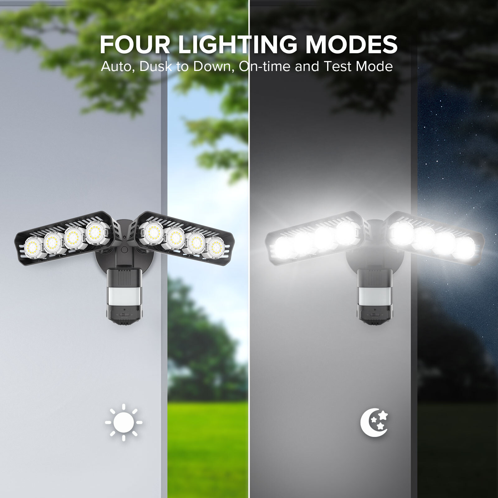 54W 7000lm Infrared Motion Sensor LED Security Light Outdoor Floodlight Safety