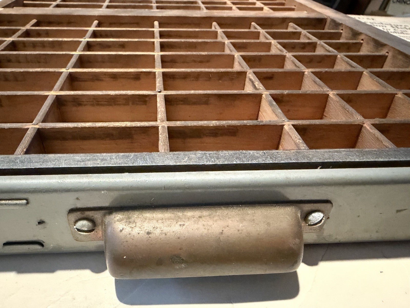 Ludlow Vintage Letterpress Printer Drawer Tray 27 X 16”-98 Spaces