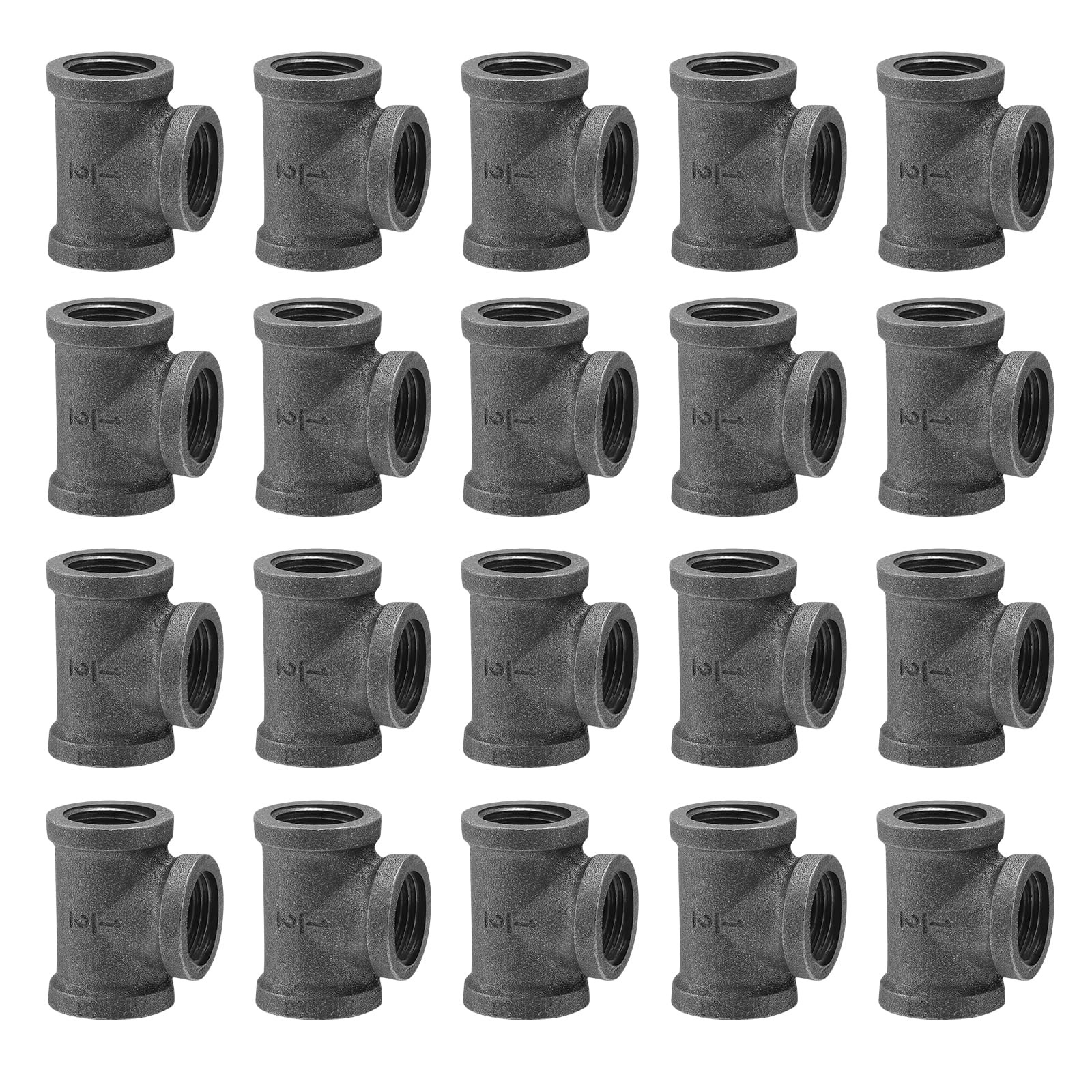 1/2″ Pipe Fitting Tee Dn15 Gray Threaded Cast Malleable Iron Tee For Steampunk V