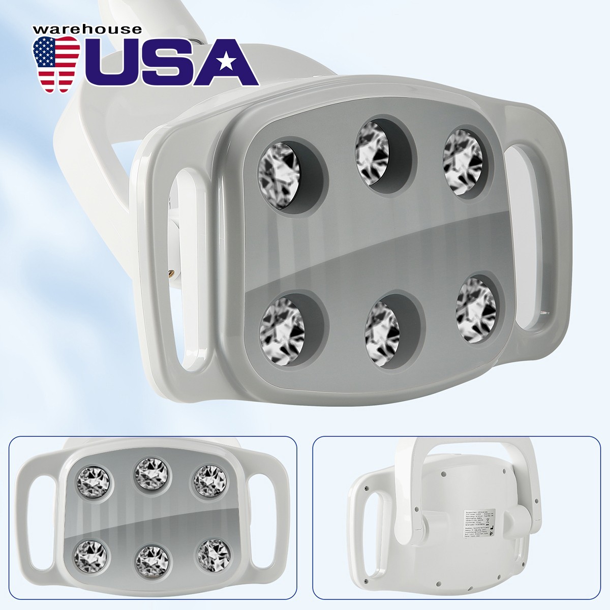 Dental 6 LEDs LED White Light Operating Lamp 30000lux Induction For Unit Chair