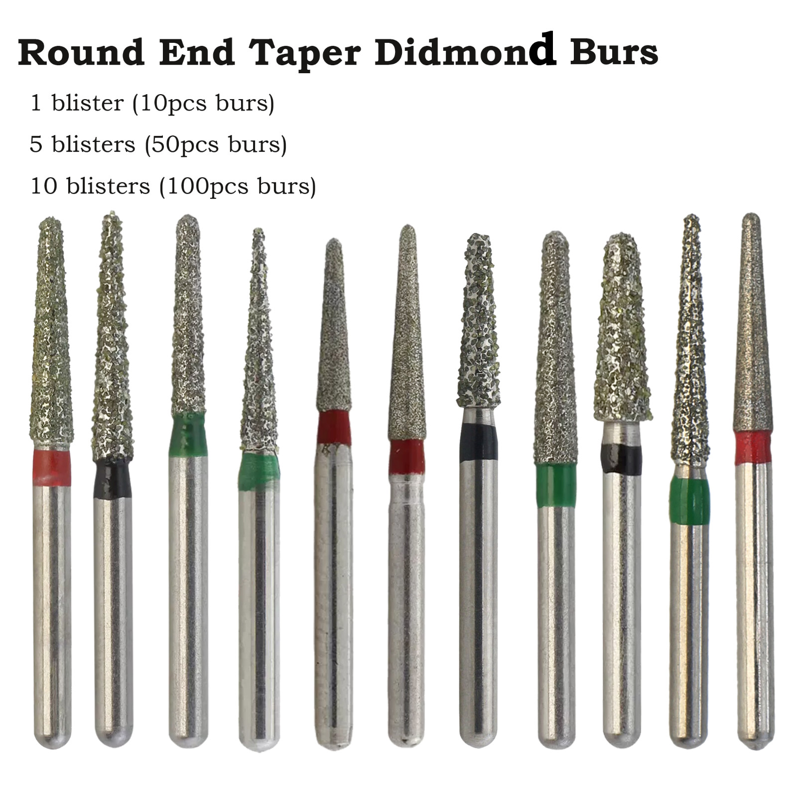 Dental Diamond Burs FG Round End Taper Bur Super Coarse Fine 856 850 High Speed
