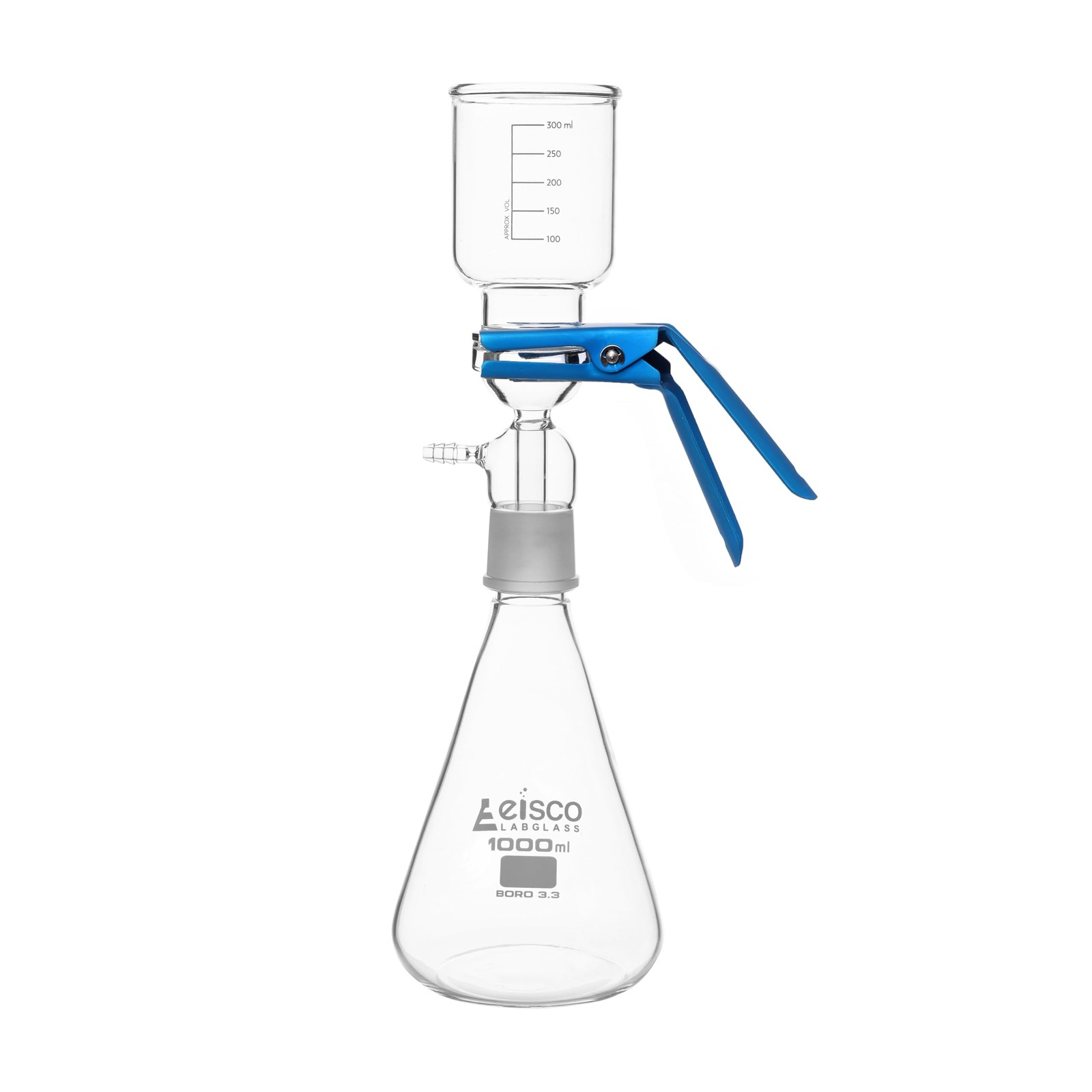 Filtration Assembly – 1000ml Flask, 300ml Funnel, 47mm Vacuum Base with Sinte…