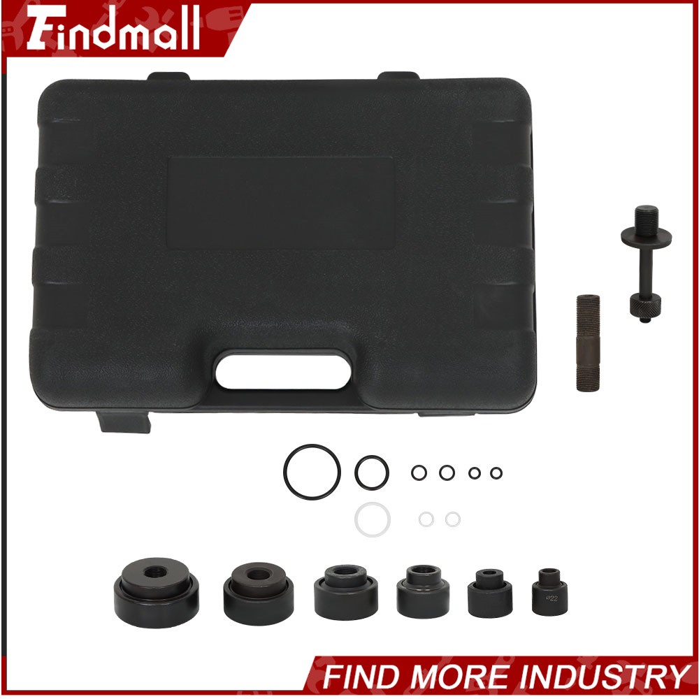 Findmall 10 Ton 1/2″ – 2″ Hydraulic Knockout Punch Driver Tool Kit With 6 Dies