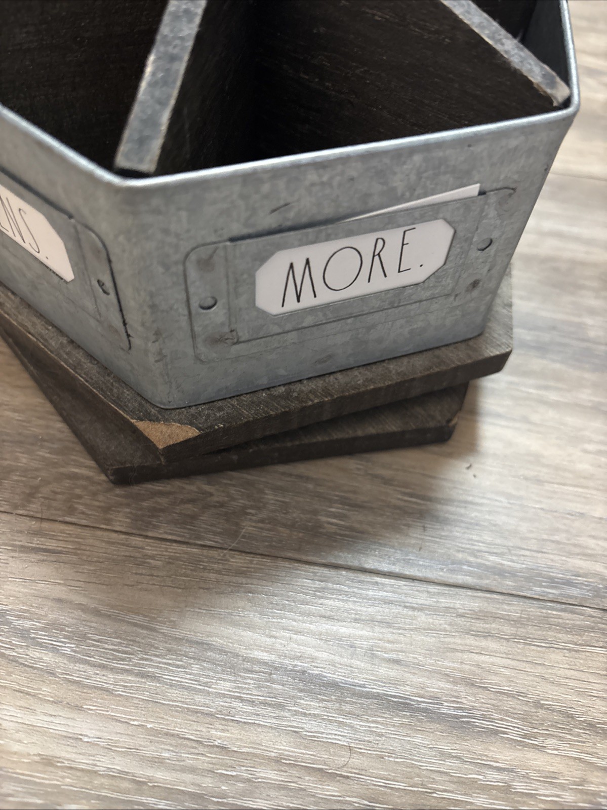 Rae Dunn Pencil Carousel Organizer (Tin & Wood)