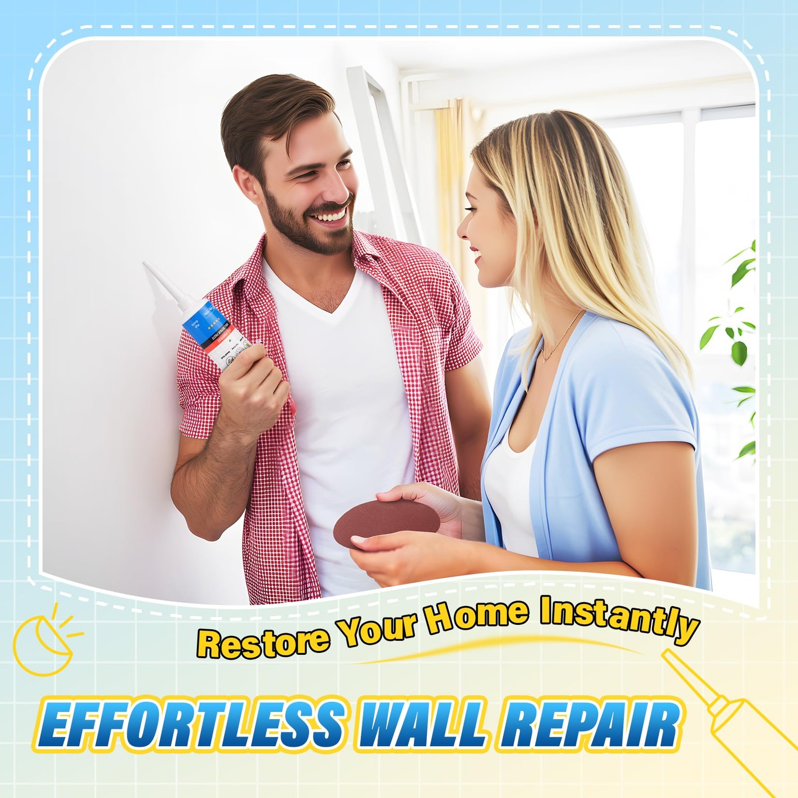 -Drywall-Repair-Kit-Fast-Drying, Wall Mending Agent, 9 Pack Spackle Wall Repair