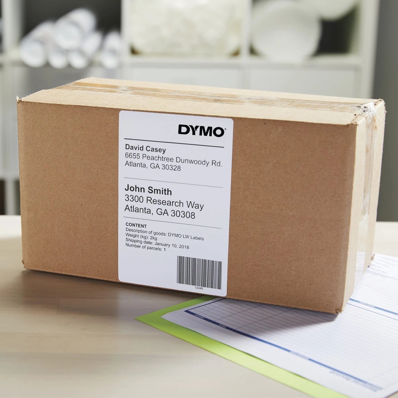 DYMO LabelWriter Shipping – Shipping Labels – Black on White – 4 in x 6 in – 220