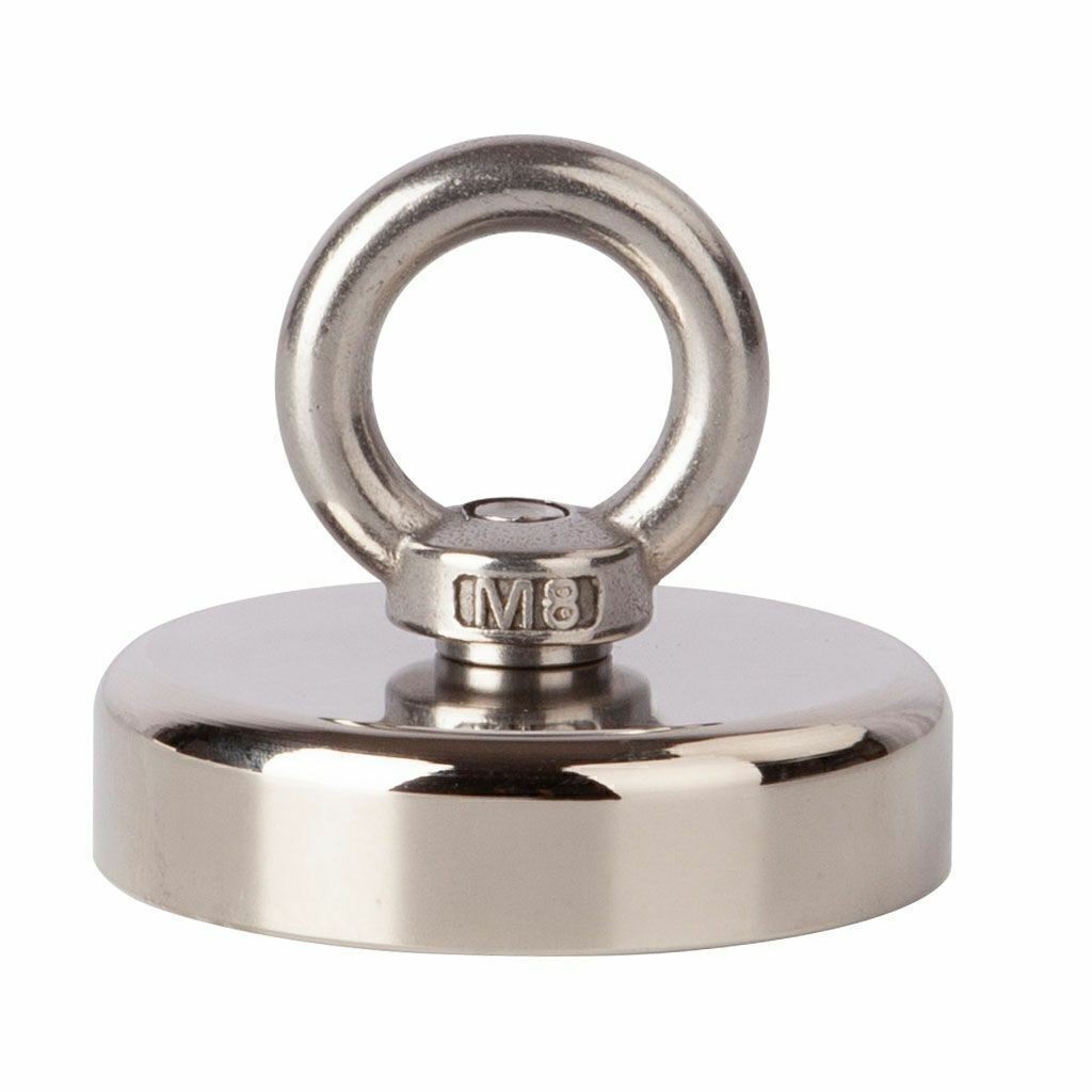400LBS Neodymium Fishing Magnet Pulling Force Super Strong Round Rare Earth Hook