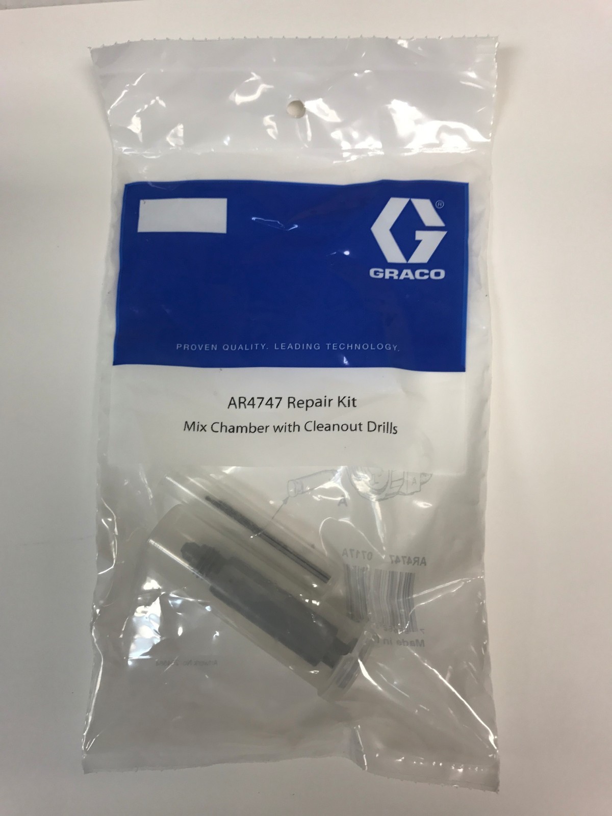 AR4747 Round Mixing Chamber with 2 Drill Bits, Graco Fusion Air Purge AP