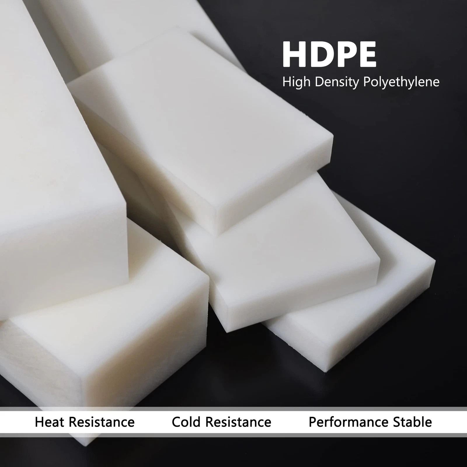 HDPE Block WhitePE Polyethylene Rectangular Solid Plastic Tapping（2″ x 12″ x 3″）
