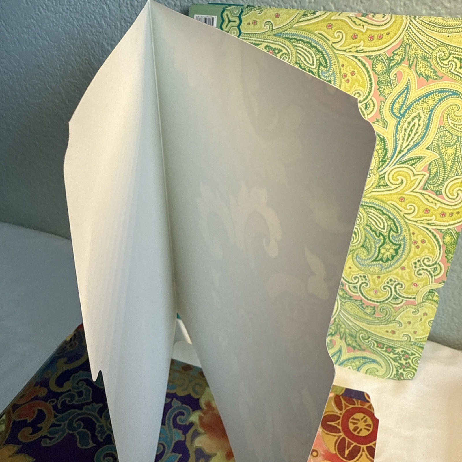 File Folders Decorative Paisley Floral 24 folders 2 designs New Loose